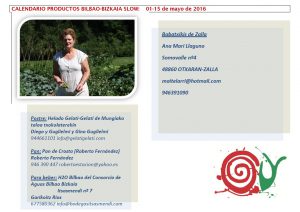 CALENDARIO SLOW 01-15 MAYO 2016