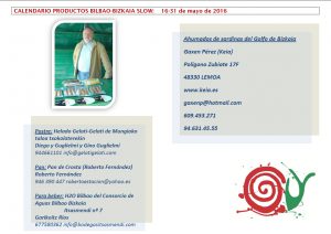 CALENDARIO SLOW 16-31 MAYO 2016