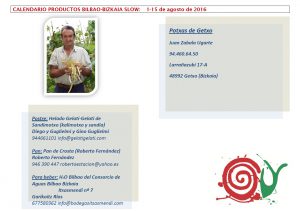 CALENDARIO SLOW 01-15AGOSTO 2016