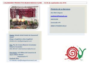 CALENDARIO SLOW 16-30 SEPTIEMBRE 2016